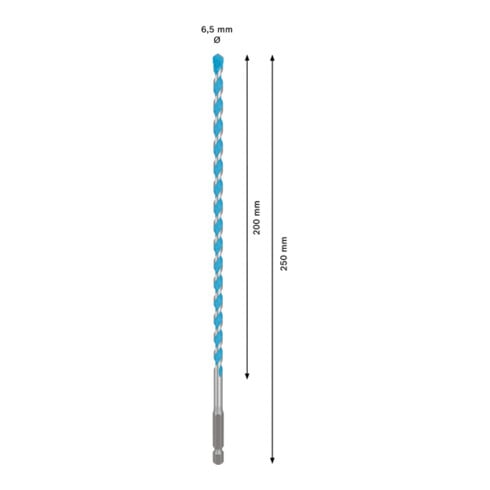 Foret Multi Construction Bosch EXPERT HEX-9, 6,5 x 200 x 250 mm