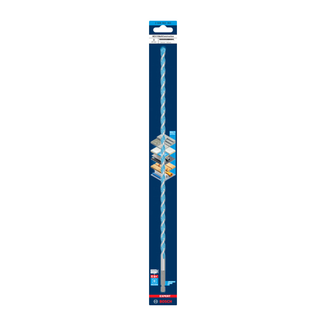 Foret Multi Construction Bosch EXPERT HEX-9, 8 x 350 x 400 mm