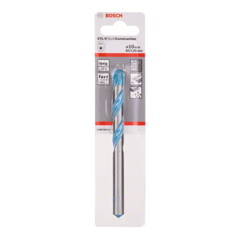 Foret polyvalent Bosch CYL-9 Multi Construction 10 x 80 x 120 mm diamètre 9 mm