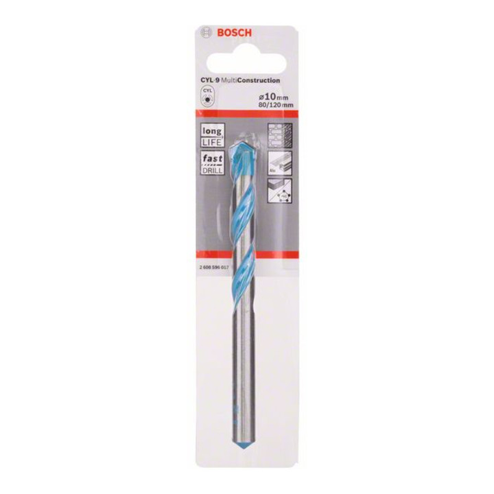 Foret polyvalent Bosch CYL-9 Multi Construction 10 x 80 x 120 mm diamètre 9 mm