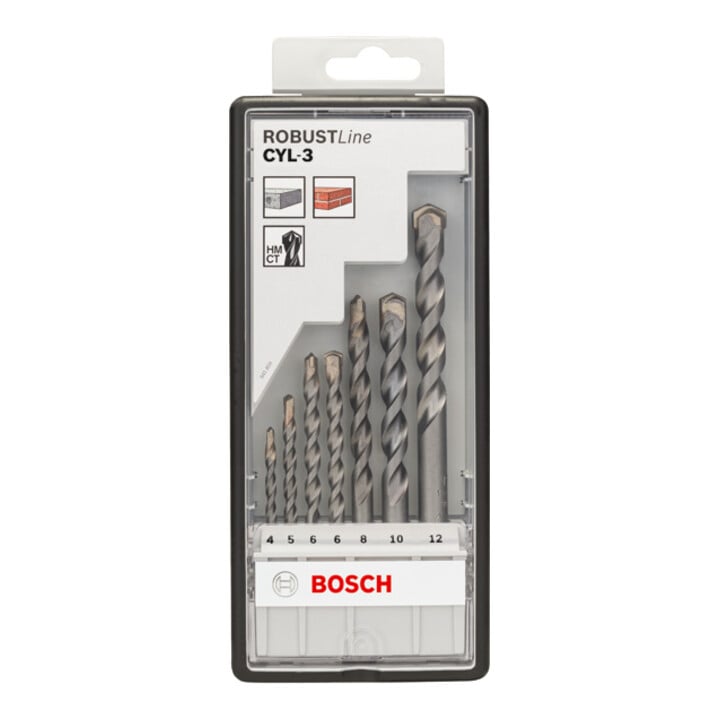 Forets à béton Robust Line CYL-3, set de 7 pièces 4; 5; 6; 6; 8; 10; 12 mm