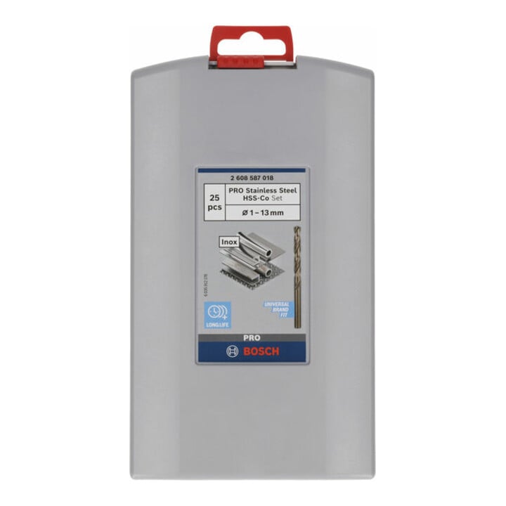 Forets à métaux HSS-Co (alliage cobalt), DIN 338, set ProBox de 25 pièces 1-13 mm