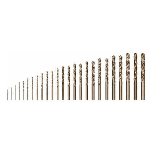 Forets à métaux HSS-Co (alliage cobalt), DIN 338, set ProBox de 25 pièces 1-13 mm