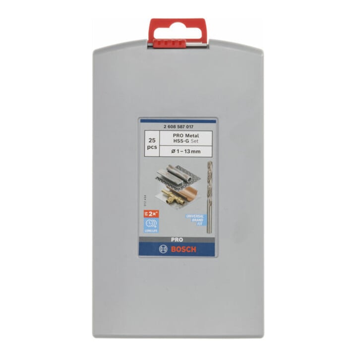 Forets à métaux HSS-G, DIN 338, 135°, assortiment ProBox de 25 pièces 1-13 mm