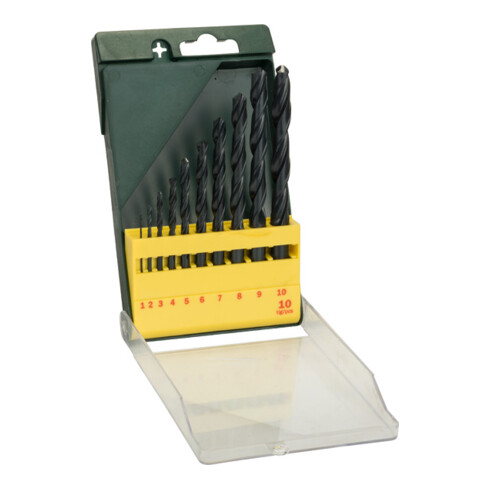 Forets à métaux HSS-R, set de 10 pièces