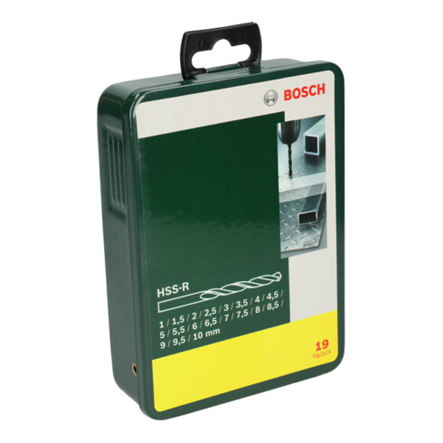 Forets à métaux HSS-R, set de 19 pièces