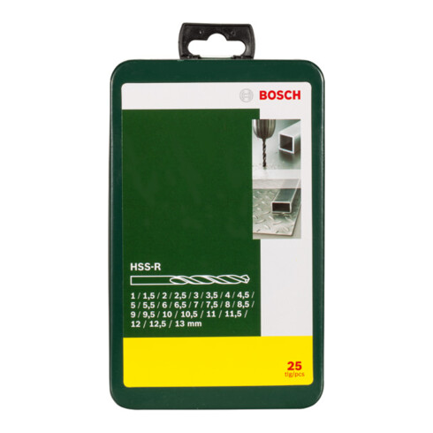 Forets à métaux HSS-R, set de 25 pièces