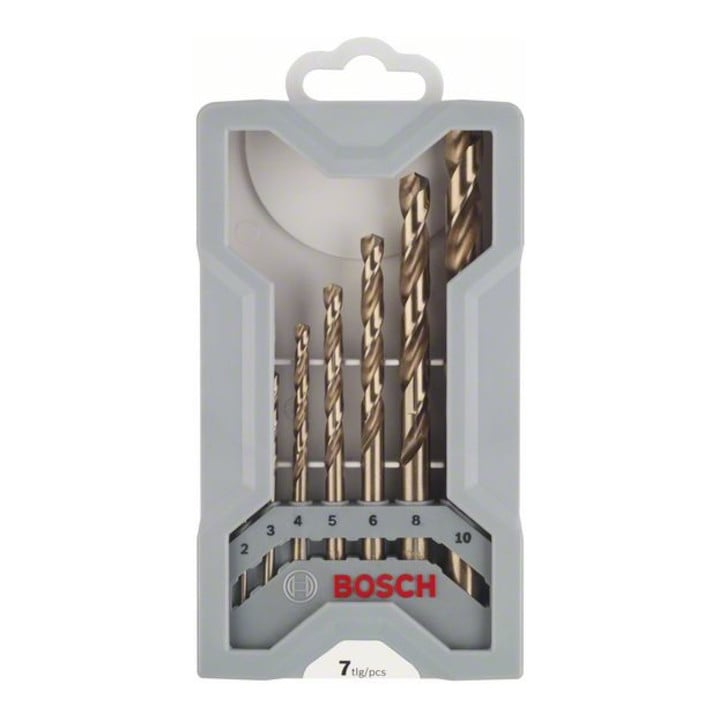 Forets à métaux Mini X-Line HSS-Co 135°, jeu de 7 pièces 2; 3; 4; 5; 6; 8; 10 mm