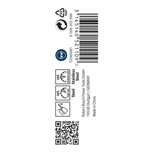 Forets à métaux rectifiés HSS-Co, DIN 338 2,5 x 30 x 57 mm