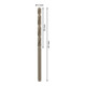 Forets à métaux rectifiés HSS-Co, DIN 338 3 x 33 x 61 mm-5