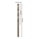 Forets à métaux rectifiés HSS-Co, DIN 338 4,1 x 43 x 75 mm-5