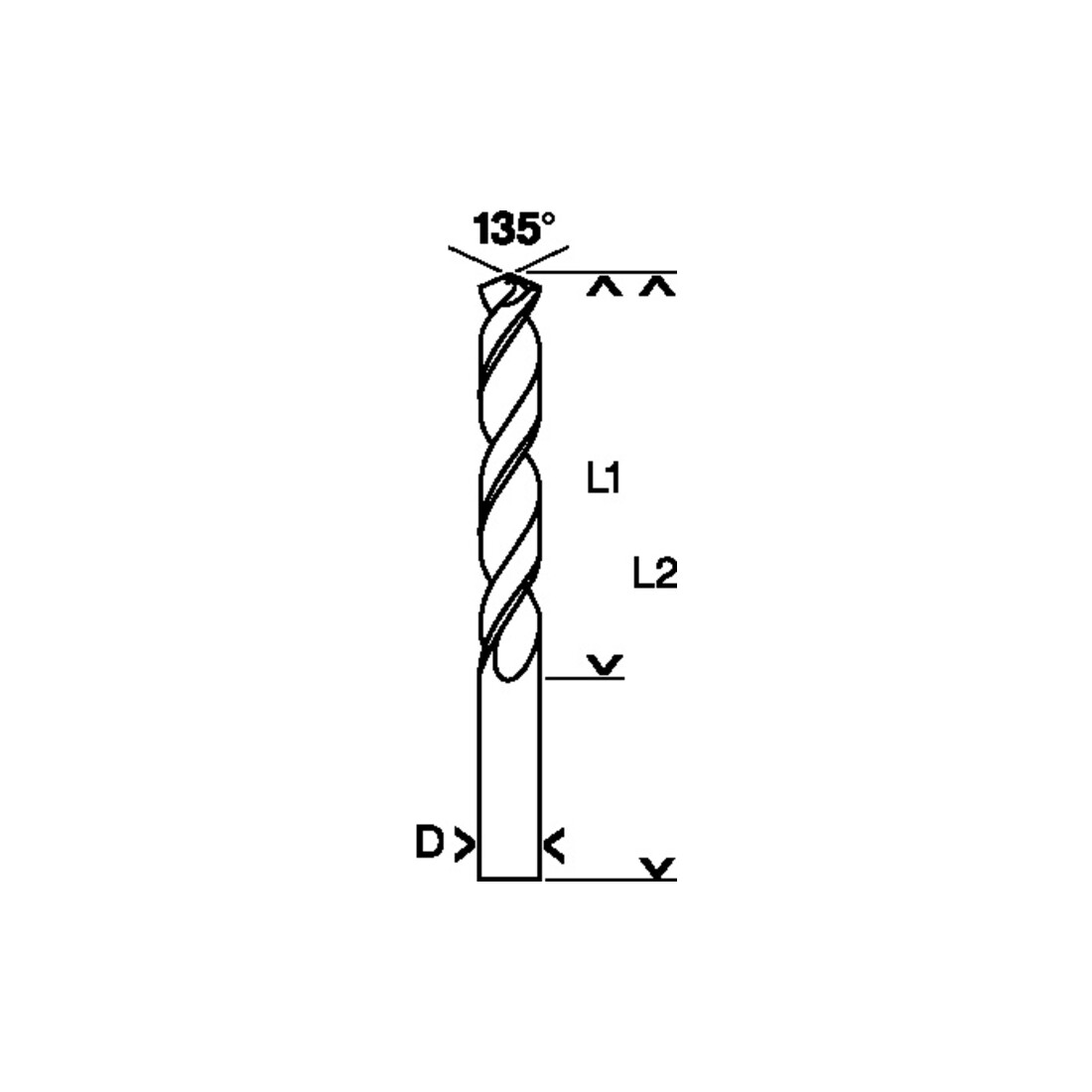 Forets à métaux rectifiés HSS-Co, DIN 338 5,1 x 52 x 86 mm