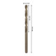 Forets à métaux rectifiés HSS-Co, DIN 338 5,2 x 52 x 86 mm-5