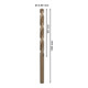 Forets à métaux rectifiés HSS-Co, DIN 338 6,8 x 69 x 109 mm-5