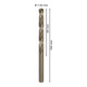 Forets à métaux rectifiés HSS-Co, DIN 338 7,5 x 69 x 109 mm-5
