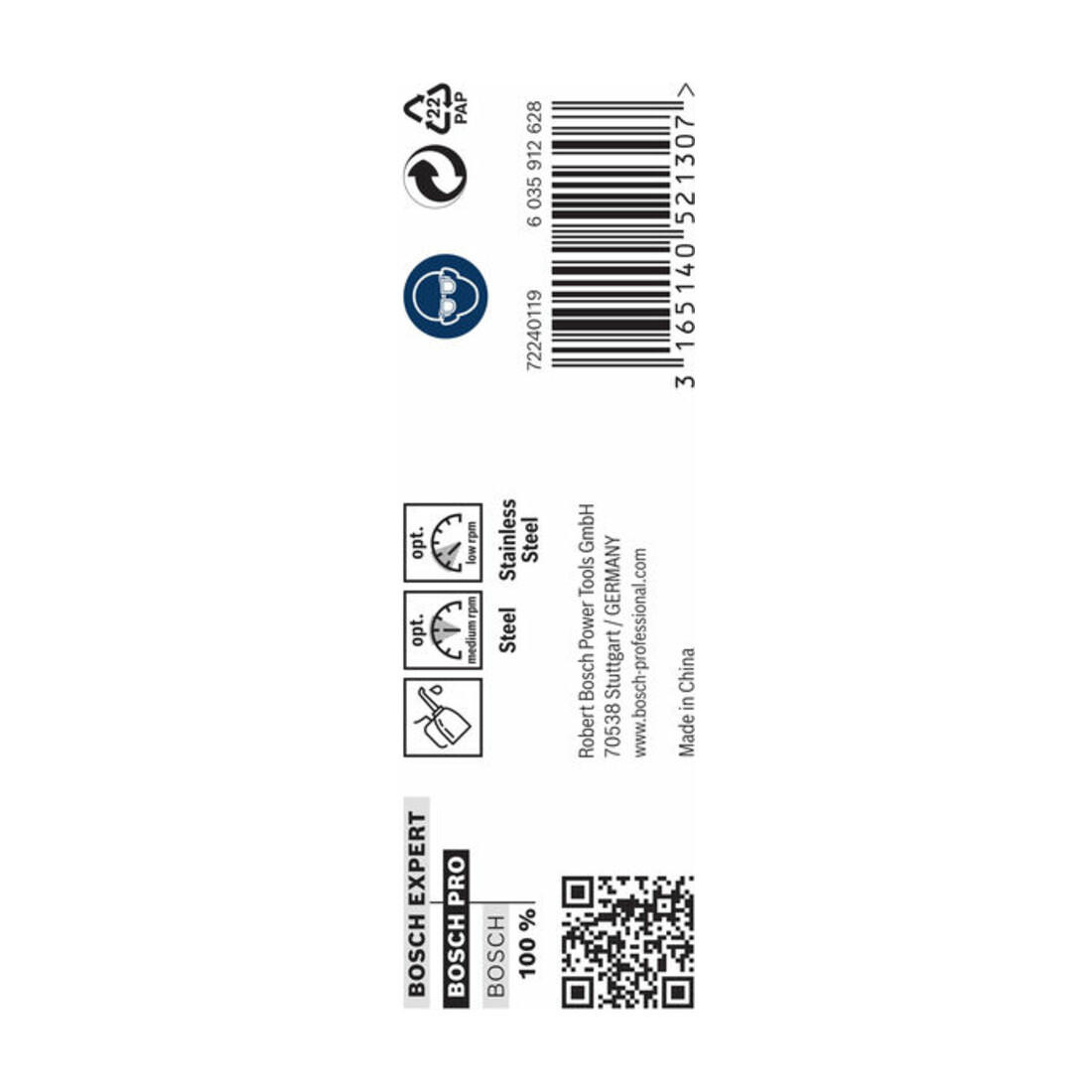 Forets à métaux rectifiés HSS-Co, DIN 338 8,5 x 75 x 117 mm