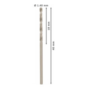 Forets à métaux rectifiés HSS-G, DIN 338 1,4 x 18 x 40 mm-5
