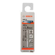 Forets à métaux rectifiés HSS-G, DIN 338 1,6 x 20 x 43 mm-5