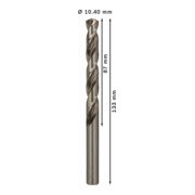 Forets à métaux rectifiés HSS-G, DIN 338 10,4 x 87 x 133 mm-5