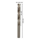 Forets à métaux rectifiés HSS-G, DIN 338 10,6 x 87 x 133 mm-5