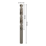 Forets à métaux rectifiés HSS-G, DIN 338 10,7 x 94 x 142 mm-5