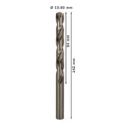Forets à métaux rectifiés HSS-G, DIN 338 10,8 x 94 x 142 mm-5