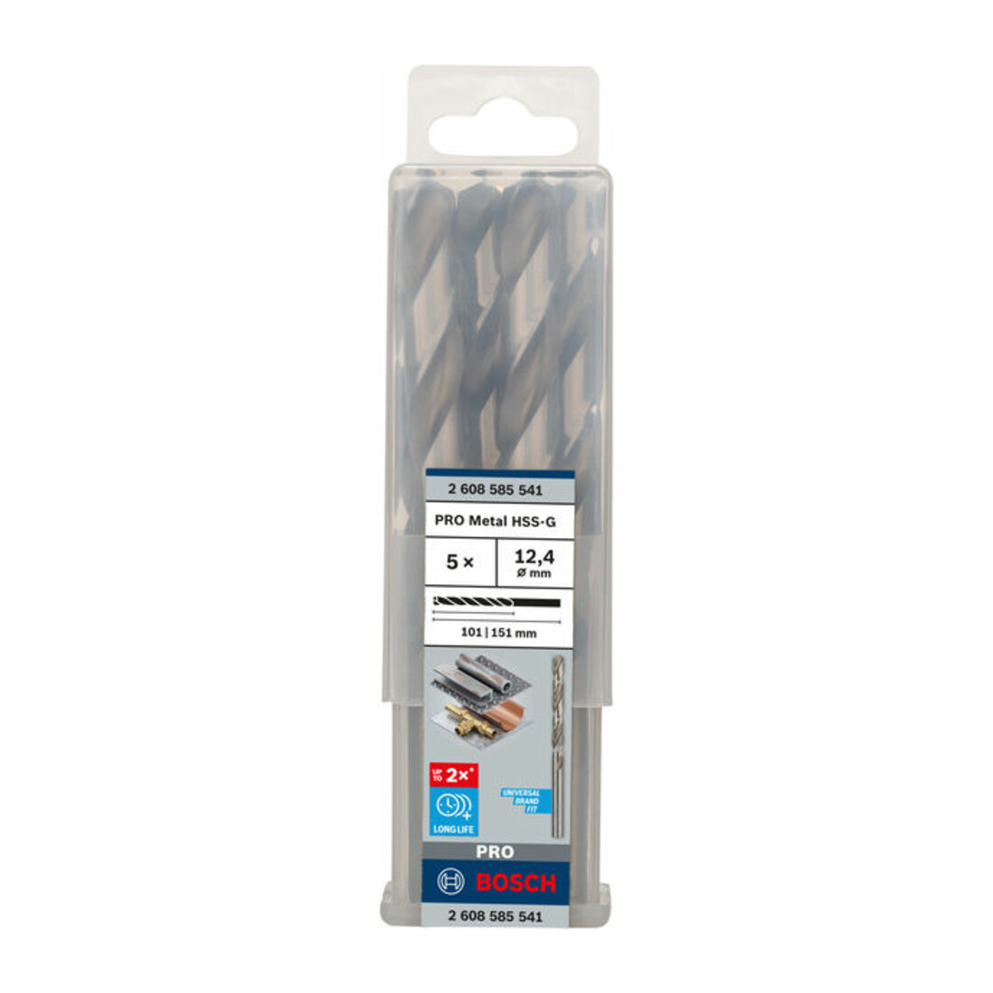 Forets à métaux rectifiés HSS-G, DIN 338 12,4 x 101 x 151 mm