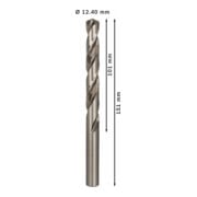 Forets à métaux rectifiés HSS-G, DIN 338 12,4 x 101 x 151 mm-5