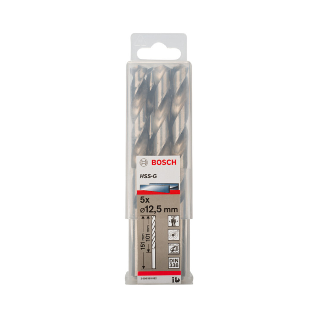 Forets à métaux rectifiés HSS-G, DIN 338 12,5 x 101 x 151 mm