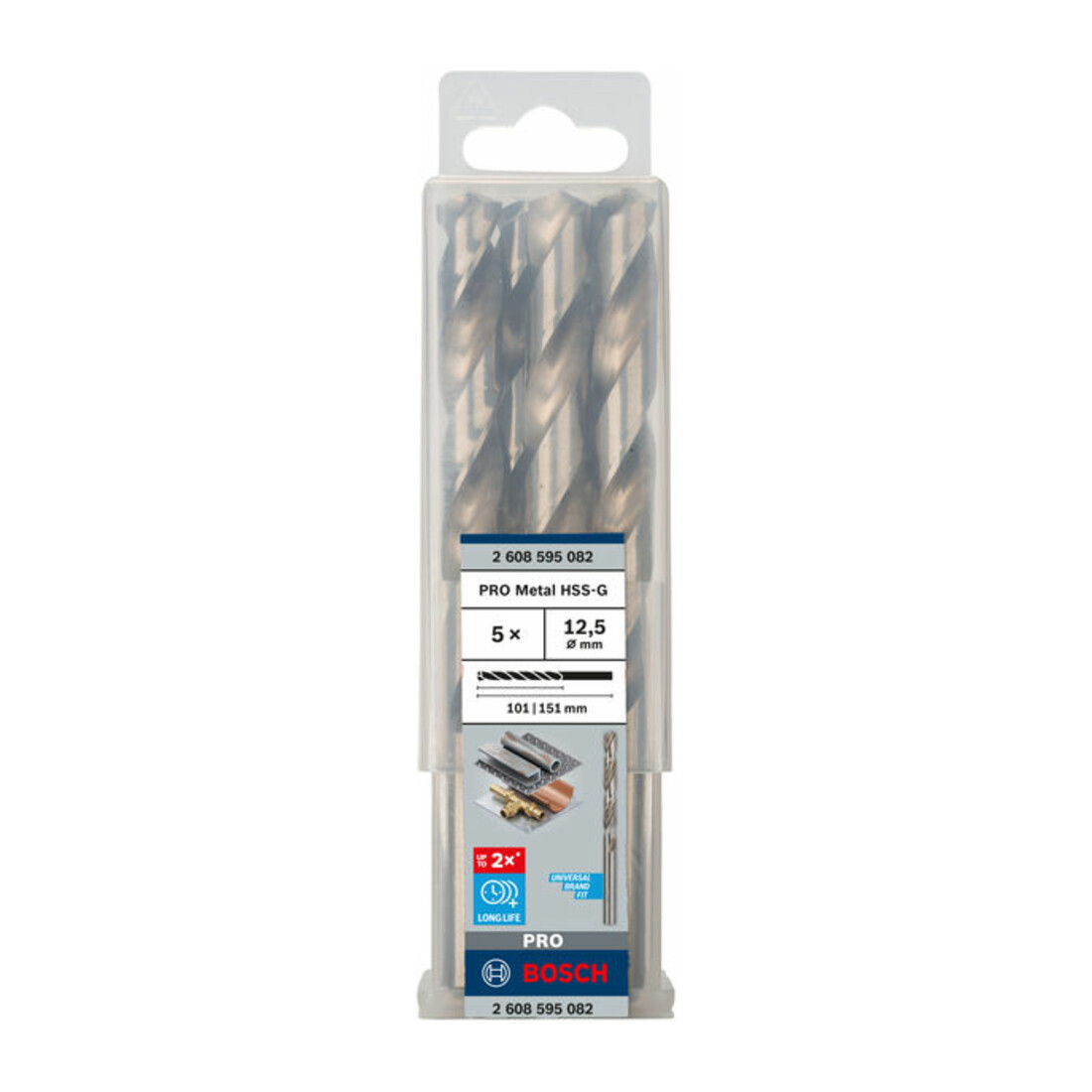 Forets à métaux rectifiés HSS-G, DIN 338 12,5 x 101 x 151 mm
