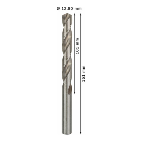 Forets à métaux rectifiés HSS-G, DIN 338 12,9 x 101 x 151 mm