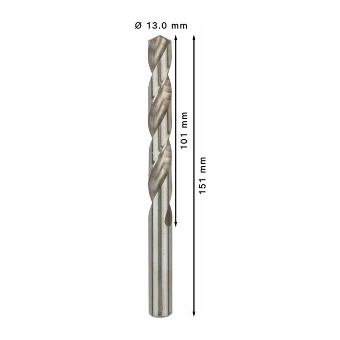 Forets à métaux rectifiés HSS-G, DIN 338 13 x 101 x 151 mm