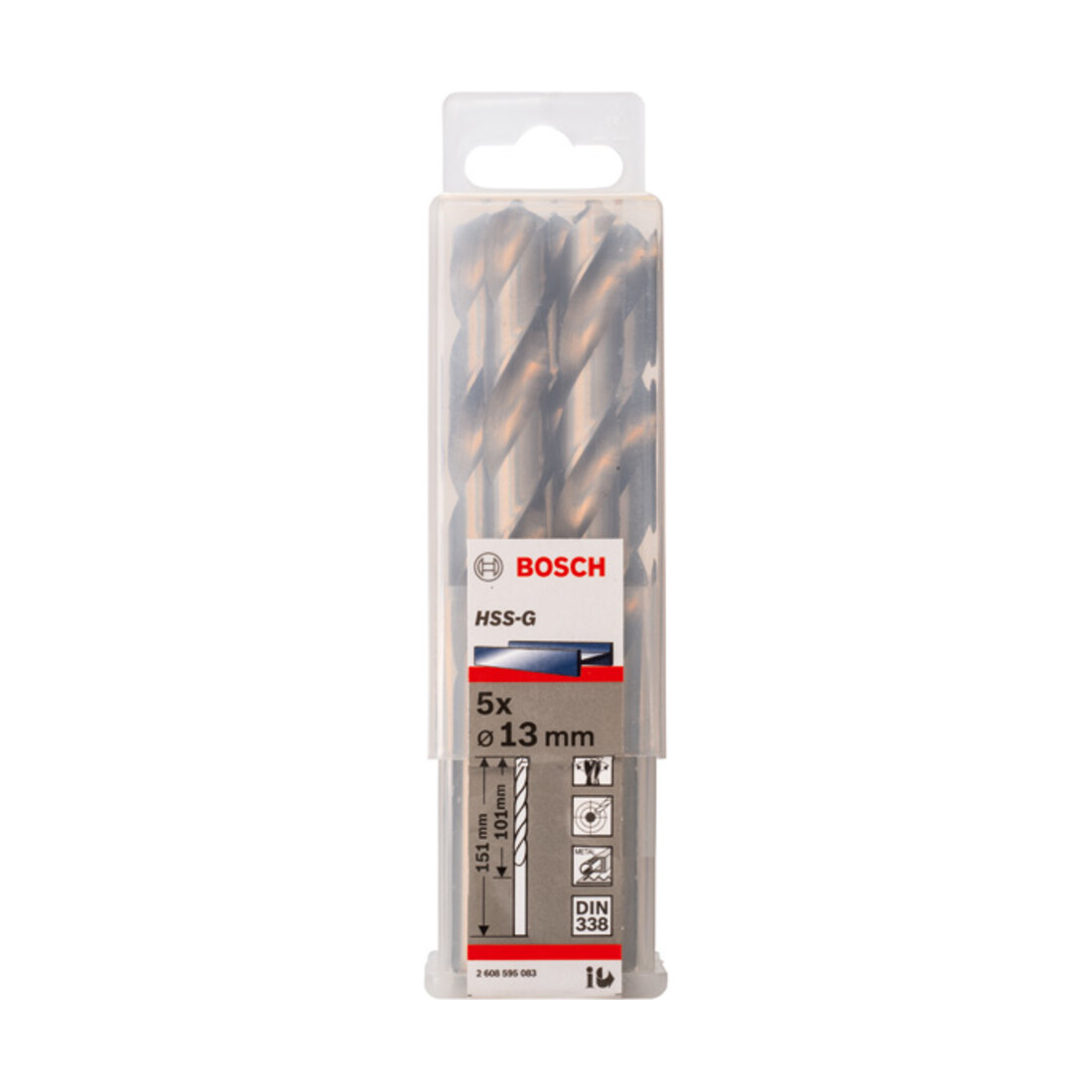 Forets à métaux rectifiés HSS-G, DIN 338 13 x 101 x 151 mm