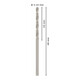 Forets à métaux rectifiés HSS-G, DIN 338 2,1 x 24 x 49 mm-5