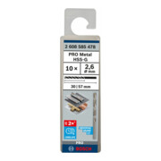 Forets à métaux rectifiés HSS-G, DIN 338 2,6 x 30 x 57 mm-4