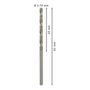 Forets à métaux rectifiés HSS-G, DIN 338 2,7 x 33 x 61 mm-5