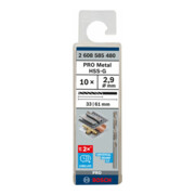 Forets à métaux rectifiés HSS-G, DIN 338 2,9 x 33 x 61 mm-4