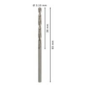 Forets à métaux rectifiés HSS-G, DIN 338 3,1 x 36 x 65 mm-5