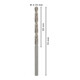Forets à métaux rectifiés HSS-G, DIN 338 3,7 x 39 x 70 mm-5