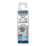 Forets à métaux rectifiés HSS-G, DIN 338 3,9 x 43 x 75 mm-4