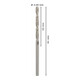 Forets à métaux rectifiés HSS-G, DIN 338 3 x 33 x 61 mm-5