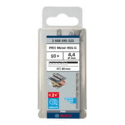 Forets à métaux rectifiés HSS-G, DIN 338 4,4 x 47 x 80 mm-4