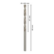 Forets à métaux rectifiés HSS-G, DIN 338 4,6 x 47 x 80 mm-5