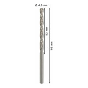 Forets à métaux rectifiés HSS-G, DIN 338 4,8 x 52 x 83 mm-5