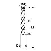 Forets à métaux rectifiés HSS-G, DIN 338 4 x 43 x 75 mm-4