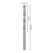 Forets à métaux rectifiés HSS-G, DIN 338 5,4 x 57 x 93 mm-5