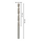 Forets à métaux rectifiés HSS-G, DIN 338 5,7 x 57 x 93 mm-4