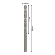 Forets à métaux rectifiés HSS-G, DIN 338 5,9 x 57 x 93 mm-5