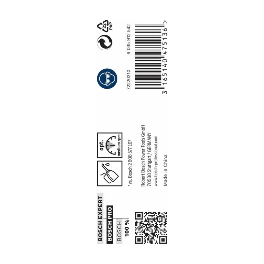Forets à métaux rectifiés HSS-G, DIN 338 8,1 x 75 x 117 mm
