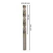 Forets à métaux rectifiés HSS-G, DIN 338 8,4 x 75 x 117 mm-5